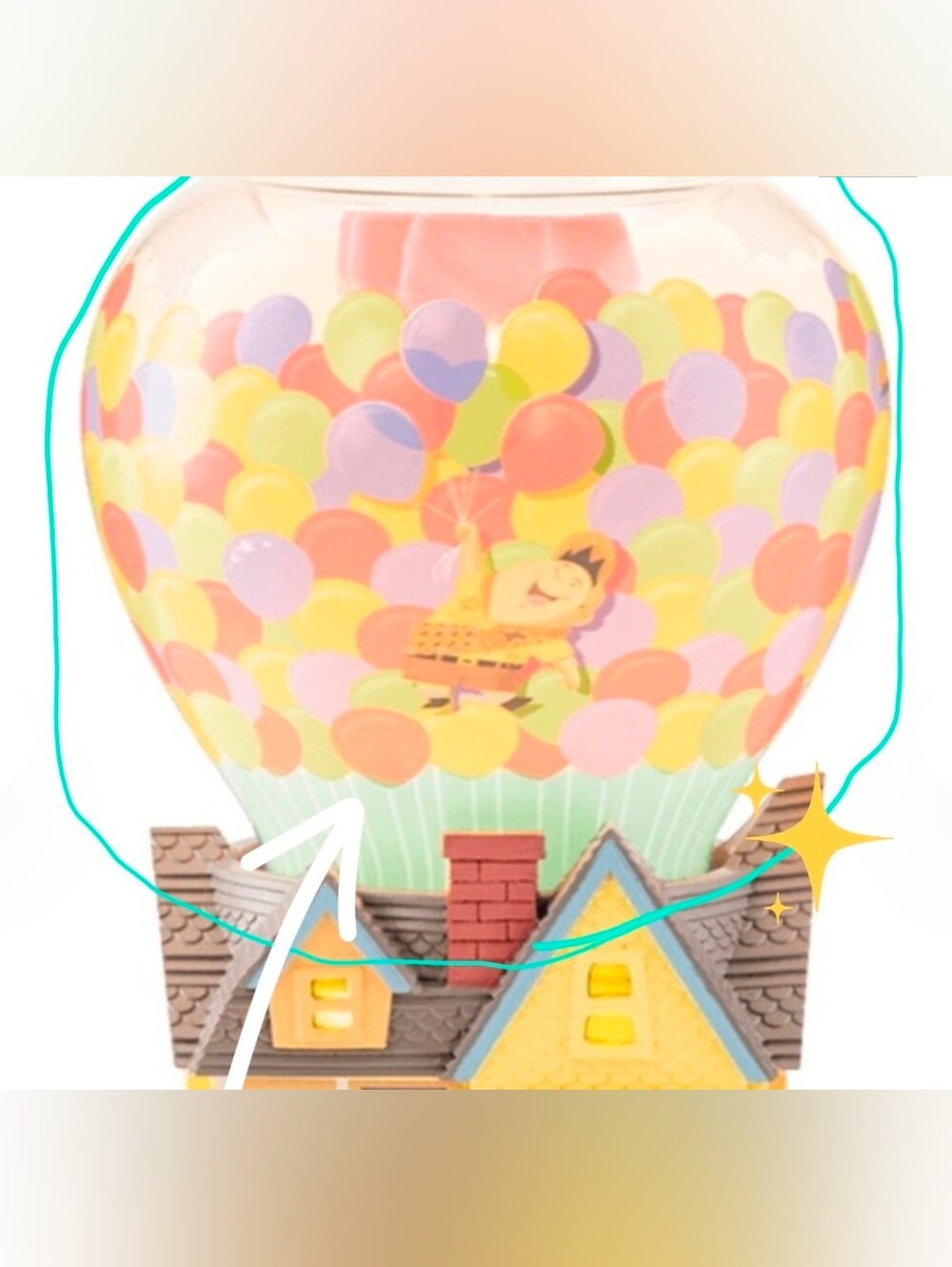 Scentsy Disney Pixar Up Warmer Replacement Glass Balloon + Extras